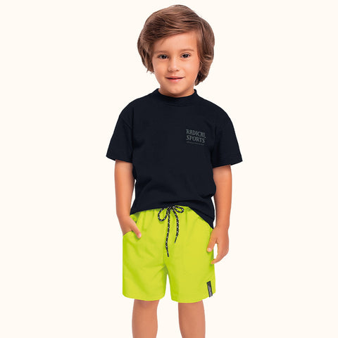 CONJ MAS CAM RADICAL SPORTS E BER TACTEL PRETO/AMARELO NEON