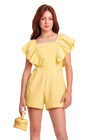 MACACAO FEM FLORENCE MG BAB LASTEX COSTA AMARELO