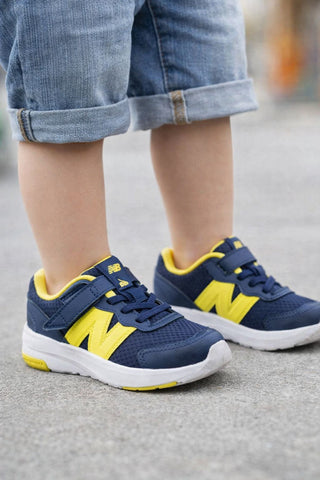 TENIS NB 578 VELCRO BABY MARINHO/AMARELO NEON