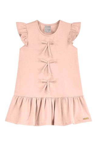 VESTIDO COTTON LEVE DET LACOS FRENTE ROSA CLARO