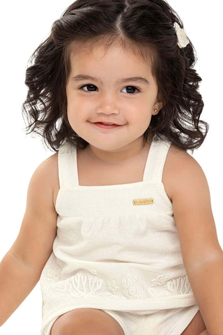 CONJ FEM REG SHORT TRICO MESC BORD BARRA BRANCO