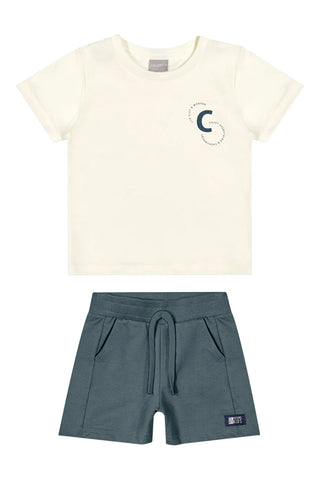 CONJ MAS CAM SUEDINE C RELEVO E BERM MLT OFF WHITE