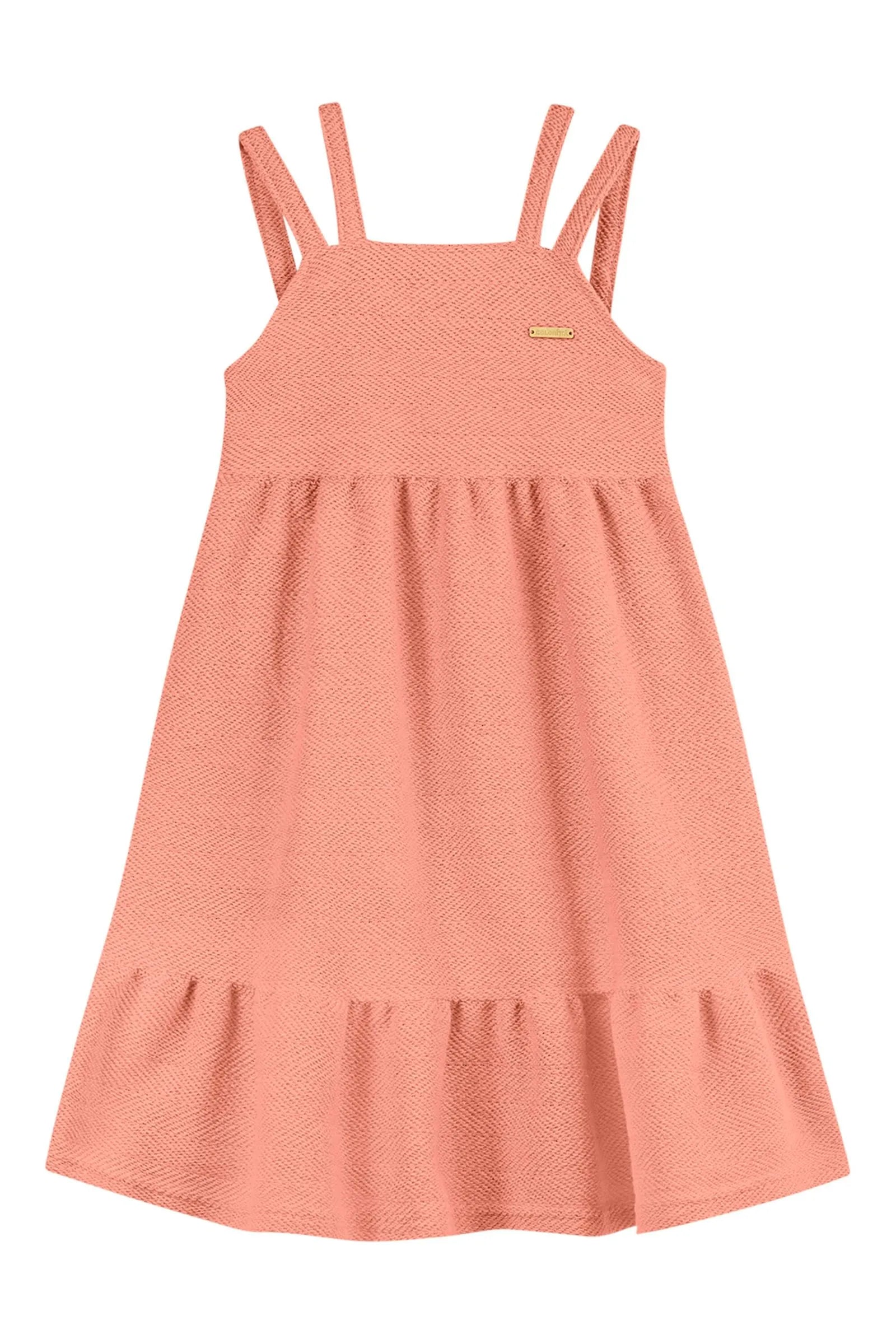 VESTIDO ALCA DUPLA MALHA TRICO LINHO SALMAO