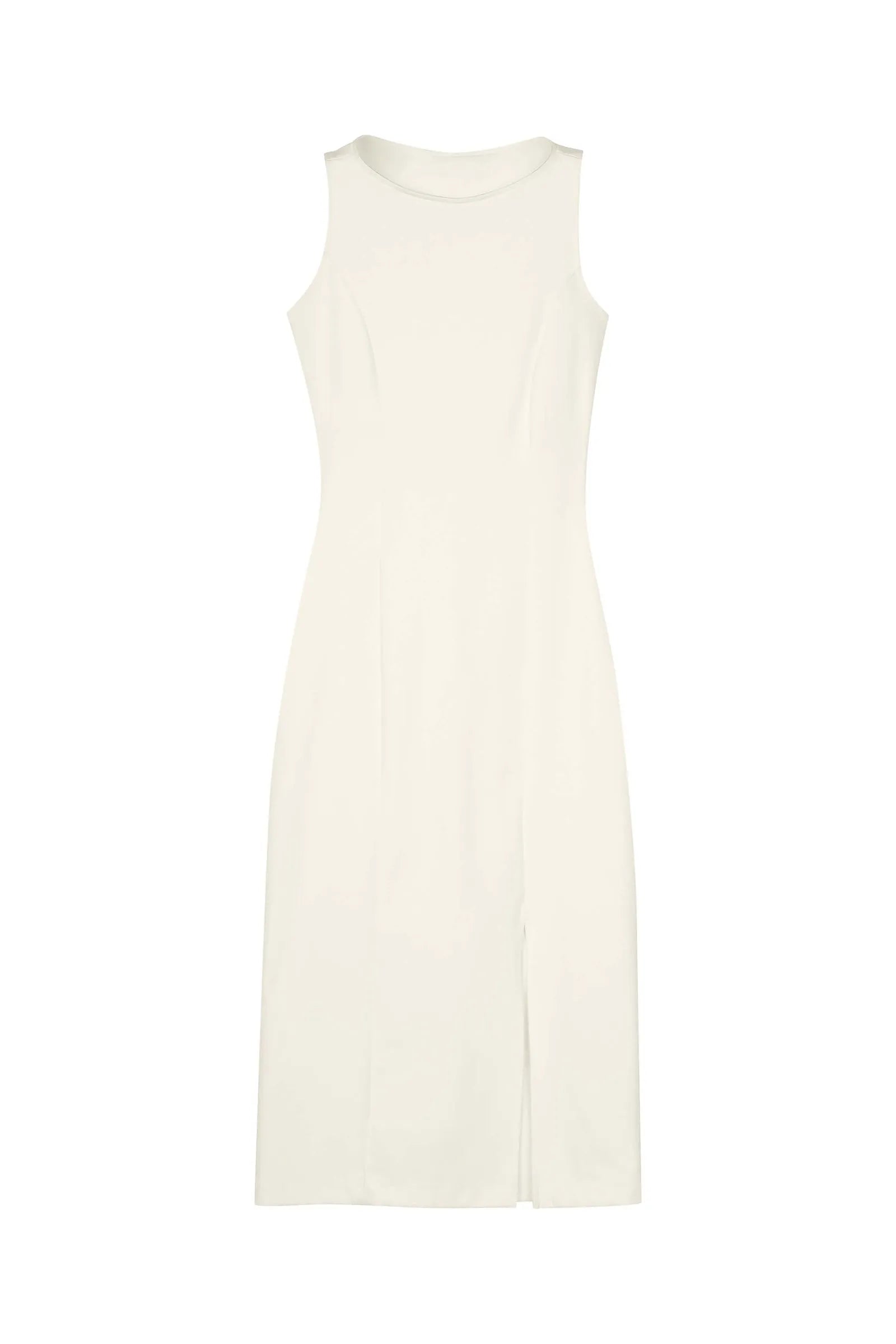 VESTIDO EM MOLETOM PONTO ROMA OFF WHITE