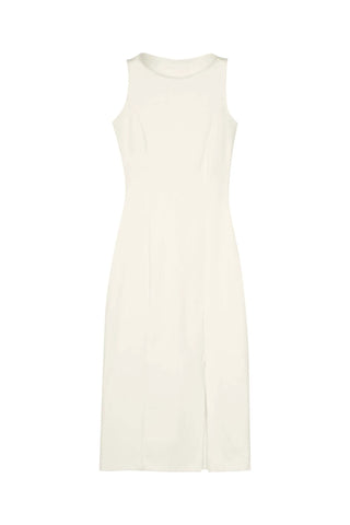 VESTIDO EM MOLETOM PONTO ROMA OFF WHITE