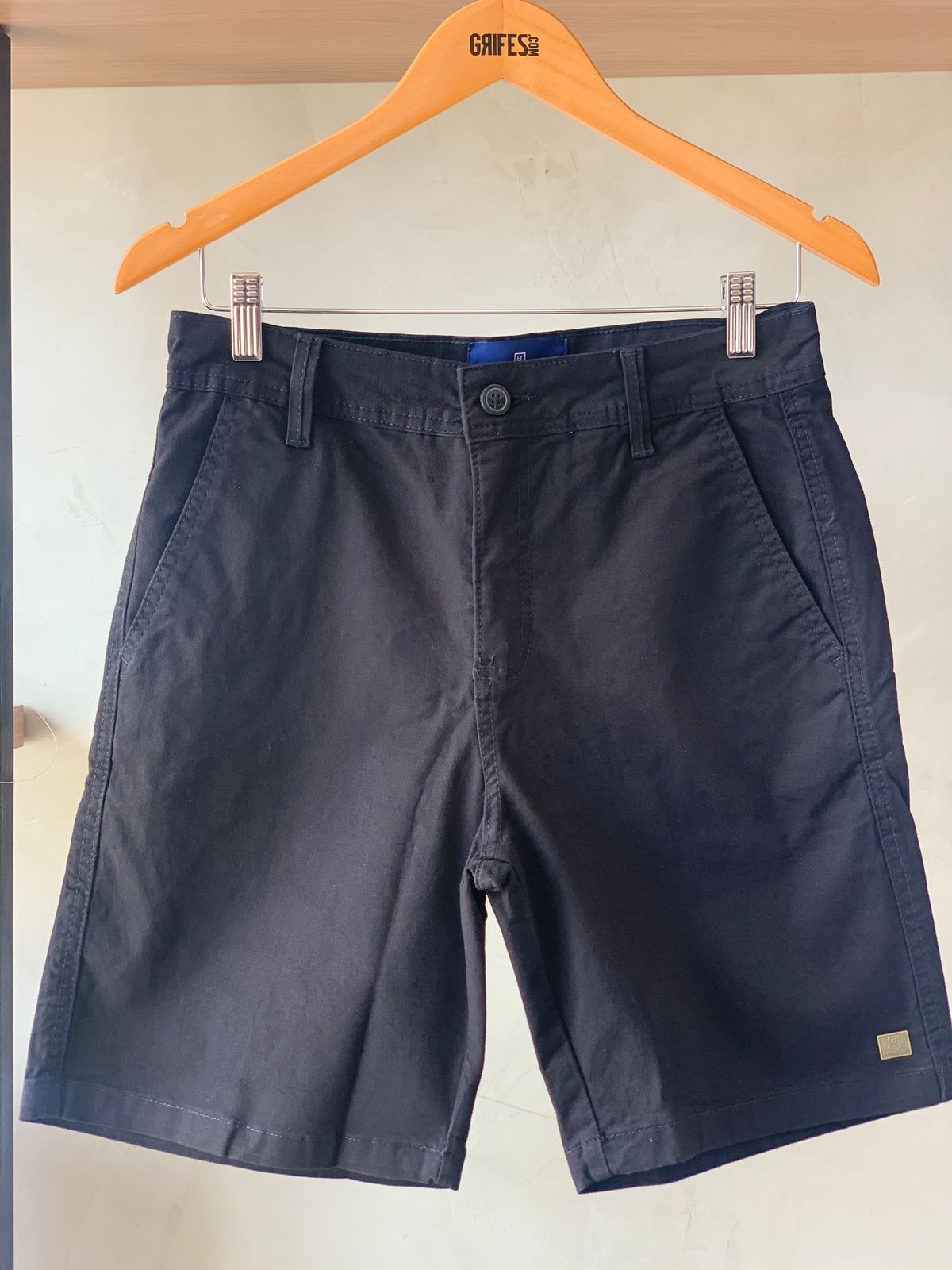 BERMUDA MAS SARJA BRENDON PRETO