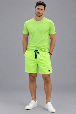 SHORT TACTEL MASC LISO JAIAL VERDE NEON/MARINHO