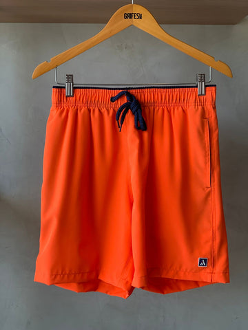 SHORT TACTEL MASC LISO JAIAL LARANJA QUEIMADO/MARINHO