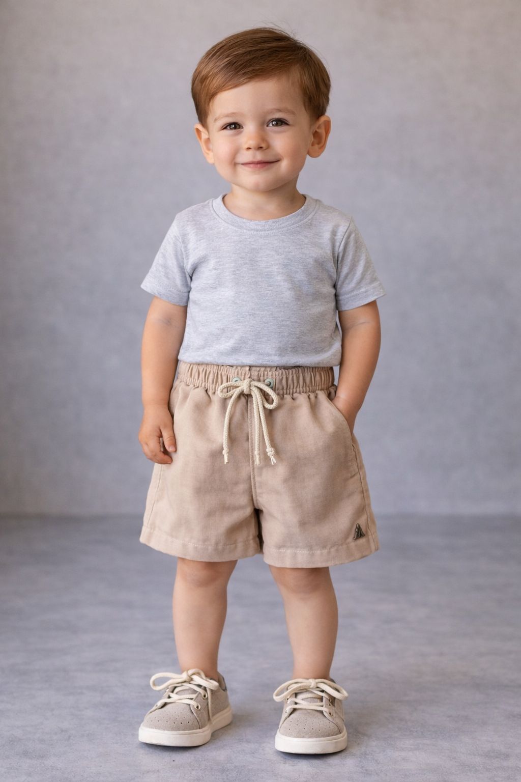 SHORT LINHO MASC KIDS LISO FENDI CLARO