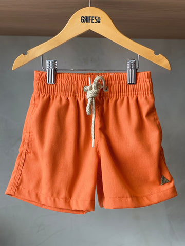 SHORT LINHO MASC KIDS LISO LARANJA