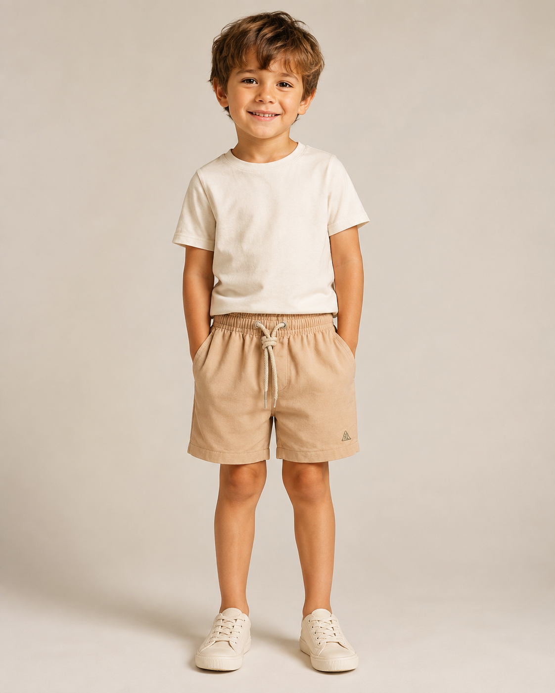 SHORT LINHO MASC KIDS LISO MARFIM