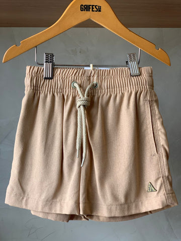 SHORT LINHO MASC KIDS LISO BEGE MEDIO