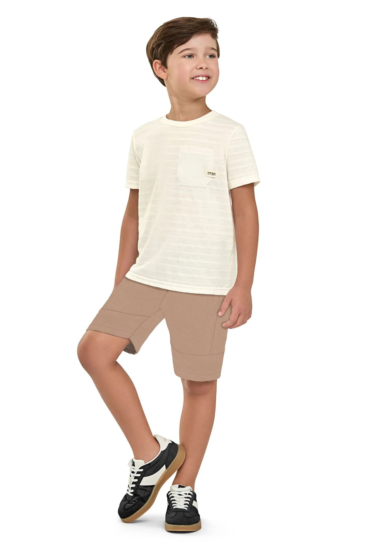 CONJ MAS CAM RAJ LIST BOLSO E BER MLT OFF WHITE/KAHKI