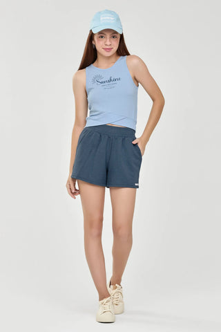 CONJ FEM JUV REG SUNSHINE SHORT MLT AZUL CLARO