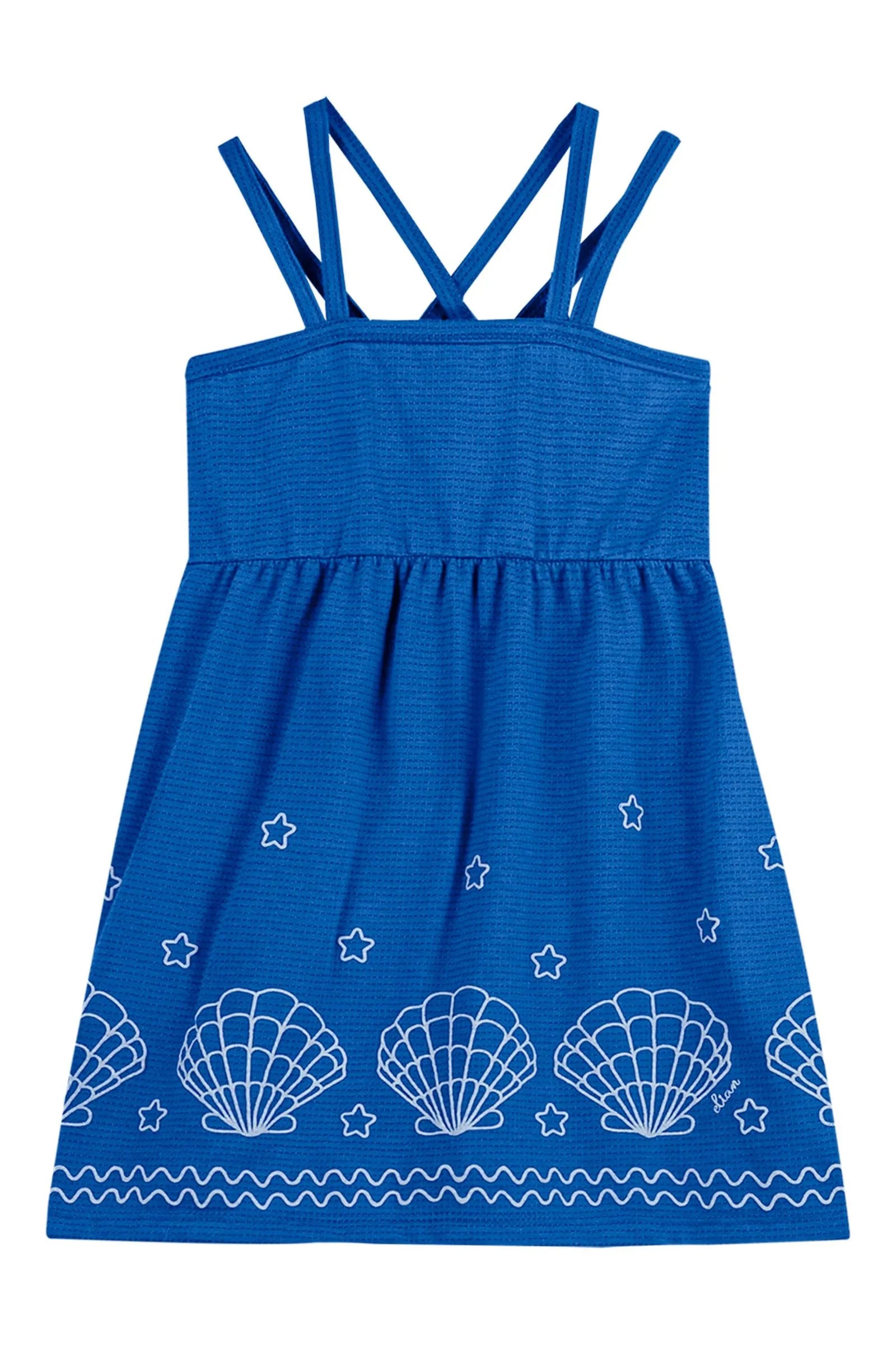 VESTIDO ALCA DUPLA EST PUFF PEROLAS AZUL ESCURO