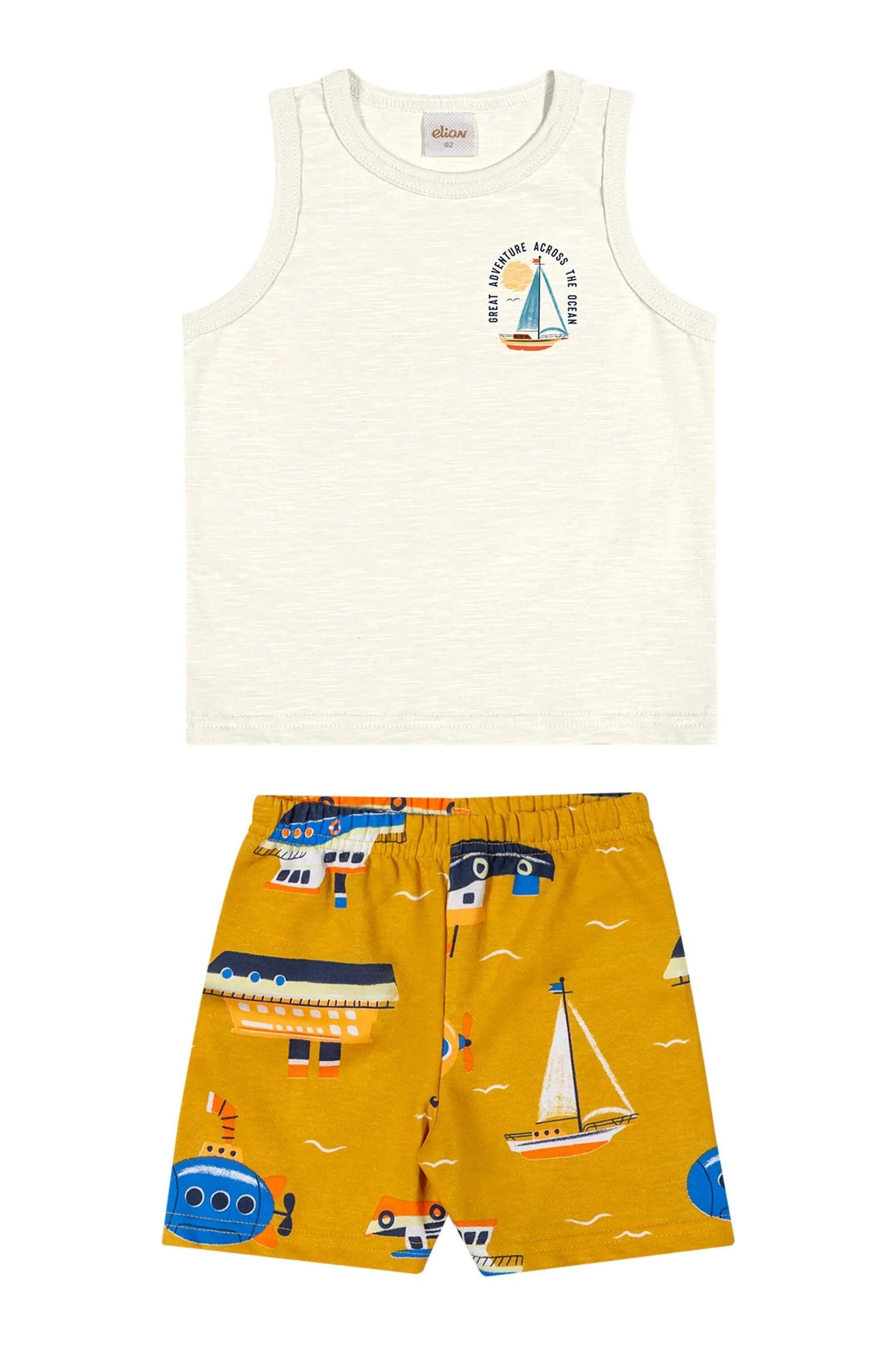 CONJ MAS REG FLAME BARCO E BER MLT EST OFF WHITE/MOSTARDA