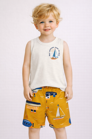 CONJ MAS REG FLAME BARCO E BER MLT EST OFF WHITE/MOSTARDA