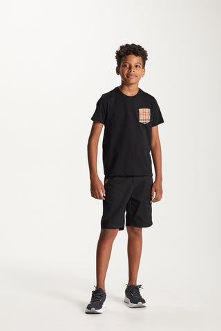 CAMISETA MC MAS BOLSO TRICOLINE XADREZ PRETO