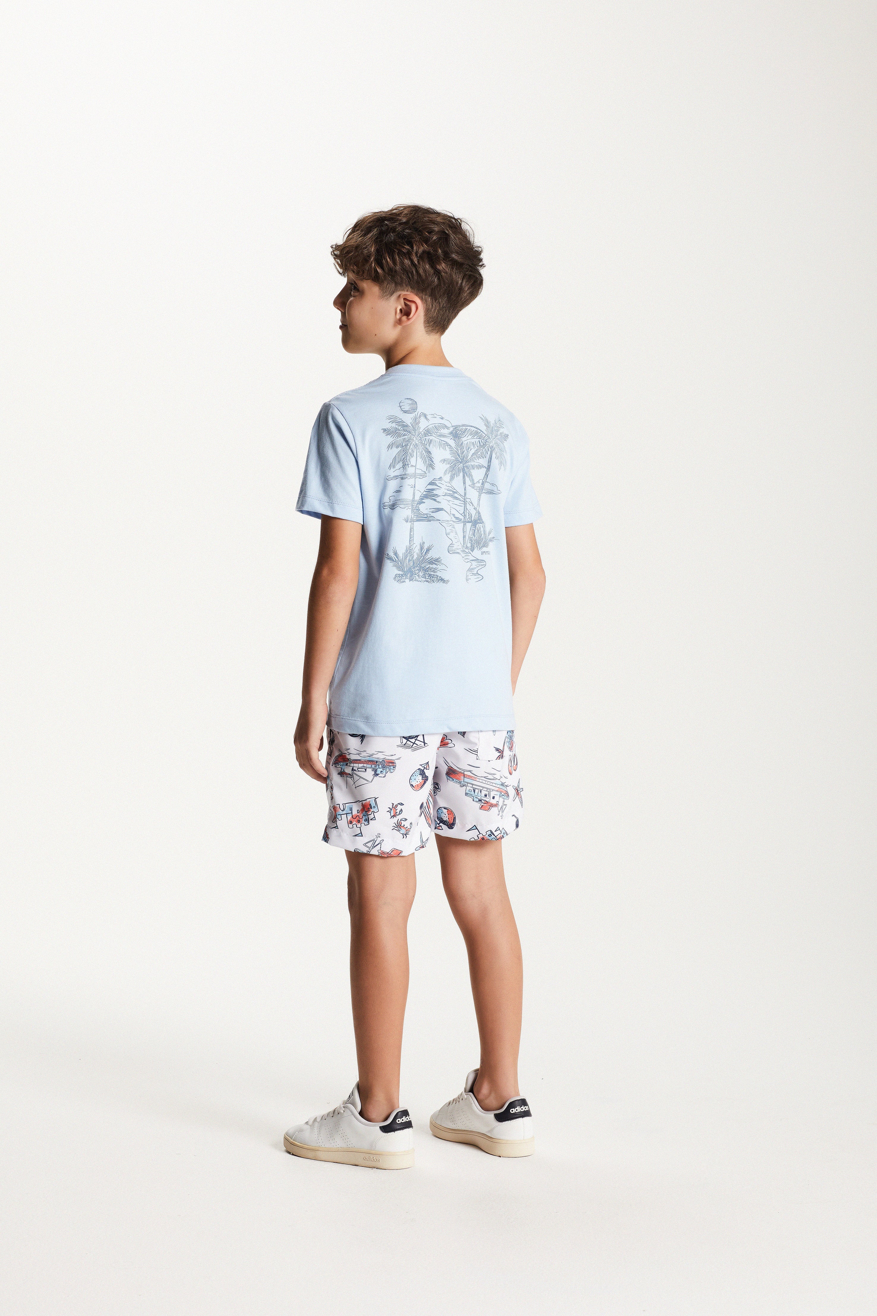 CAMISETA MAS MC SILK FRENTE E COSTAS AZUL CLARO