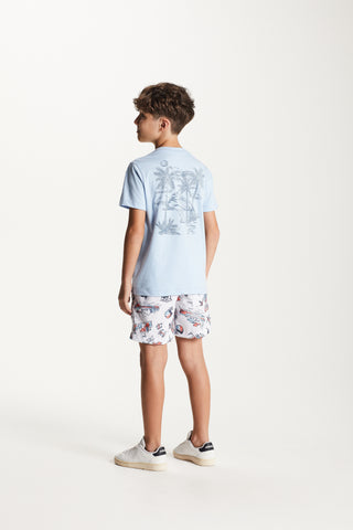 CAMISETA MAS MC SILK FRENTE E COSTAS AZUL CLARO