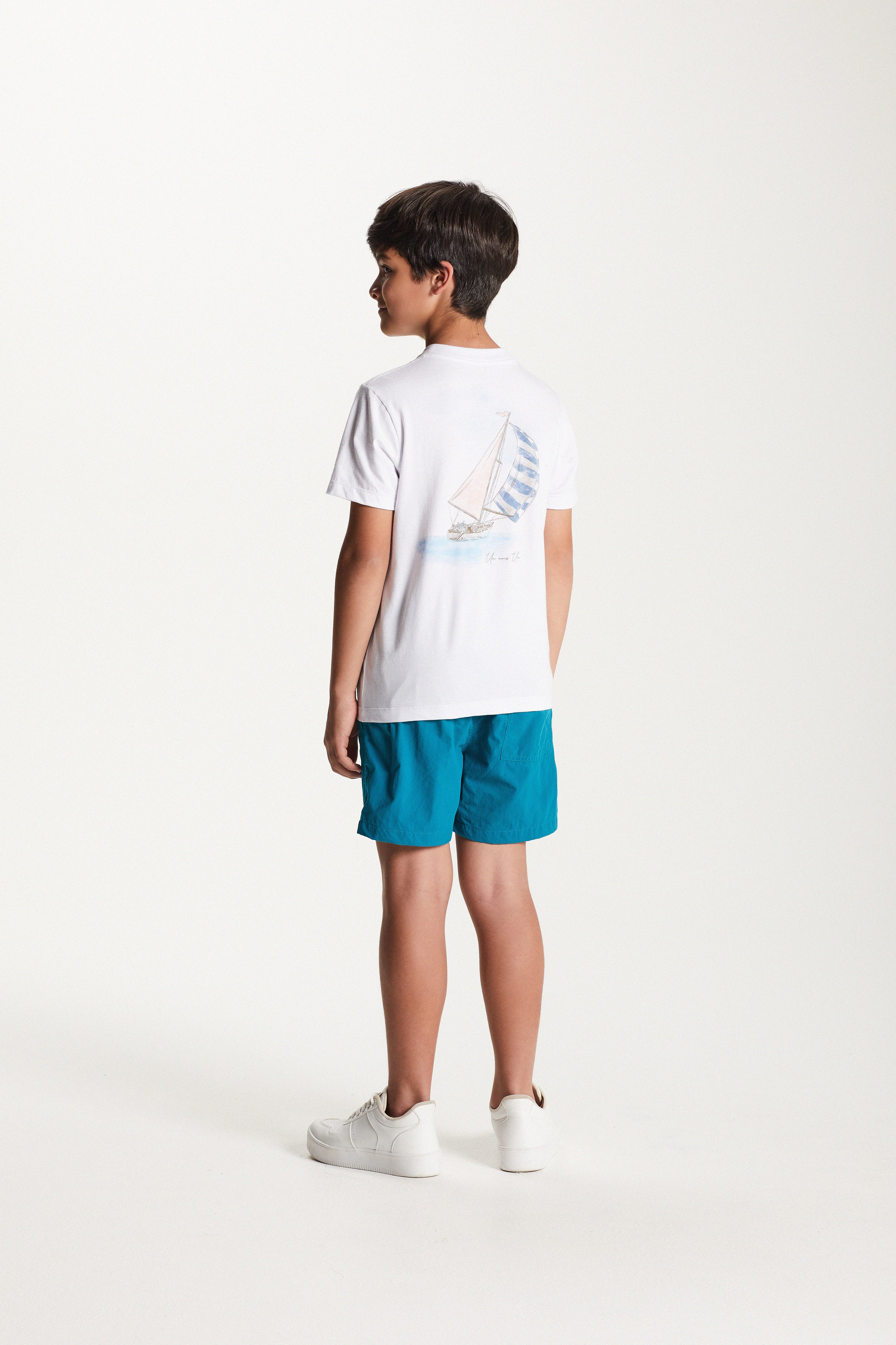 CAMISETA SILK FRENTE E COSTAS AQUARELA BRANCO