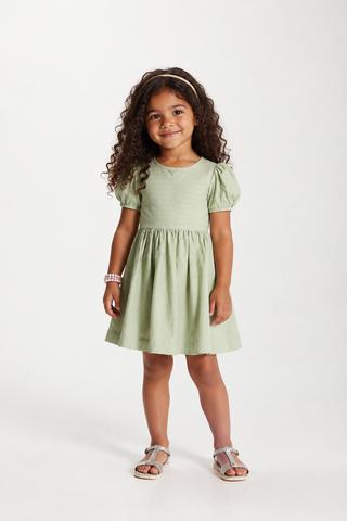 VESTIDO ROD TRICOLINE LISTRADO C LUREX VERDE CLARO