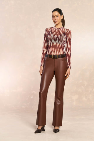 BLUSA FEM DE MANGA LONGA EM TULE CAFE ETHNIC BLUR