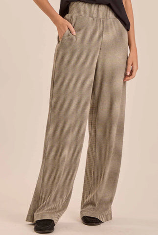 CALCA FEM EM EM JACQUARD PIED POOL CAQUI/PRETO