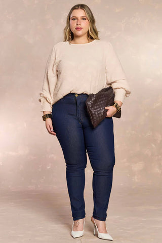 BLUSA FEM ML PLANO GEOMETRIC FLOW GIZ