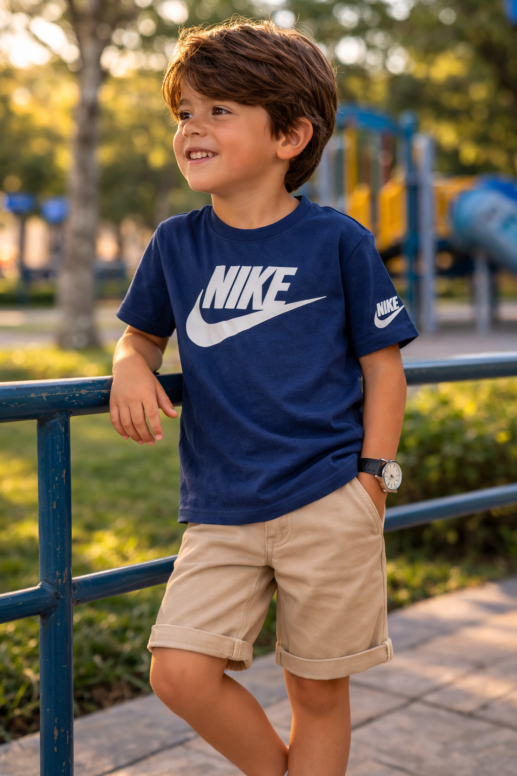 CAMISETA NIKE KIDS MAS FTR EVERGREEN MARINHO B0H
