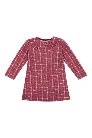 VESTIDO ML MOLECOTTON FELPADO DIGITAL BORDO