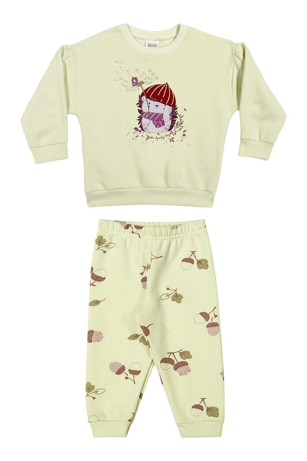 CONJ FEM BLUSAO E CALCA MLT FELP EST VERDE CLARO