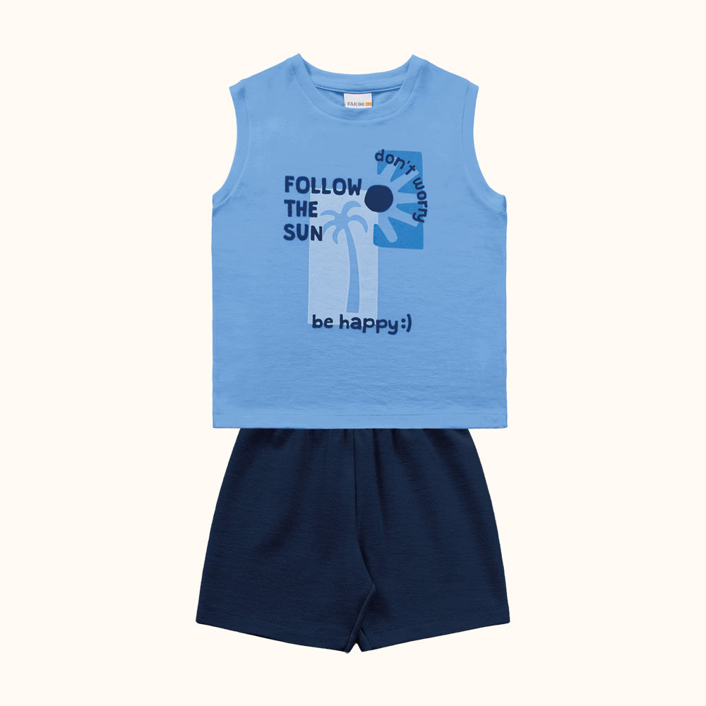 CONJ MAS REG FOLLOW THE SUN E BERM MLT AZUL/MARINHO