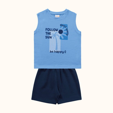 CONJ MAS REG FOLLOW THE SUN E BERM MLT AZUL/MARINHO