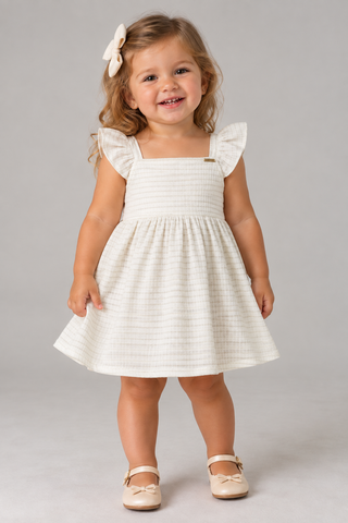 VESTIDO ALCA ELAST RIBANA LUREX CRU/PRATA
