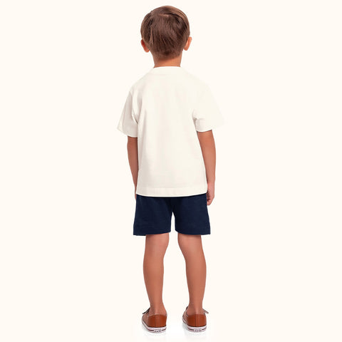 CONJ MAS CAM SOL BORDADO E BERM MLT MARFIM/MARINHO