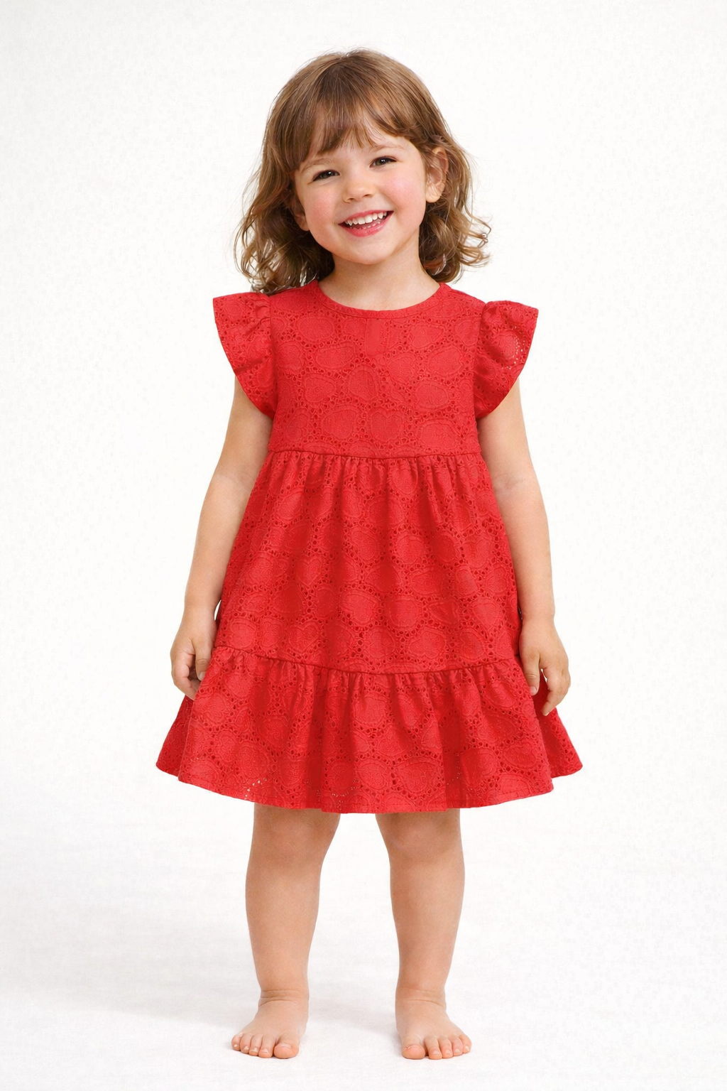 VESTIDO FEM BB MC EM LAISE BAB BARRA VERMELHO