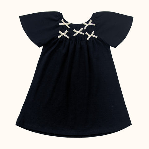 VESTIDO MC LASTEX LACOS DEC ML FLORENCE PRETO