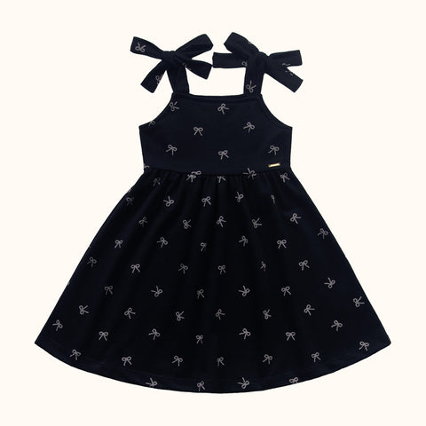 VESTIDO ALCA AMARRACAO EST LACOS PRETO