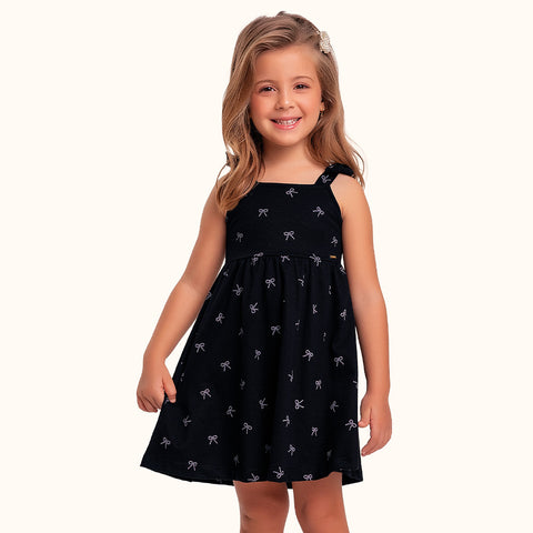 VESTIDO ALCA AMARRACAO EST LACOS PRETO