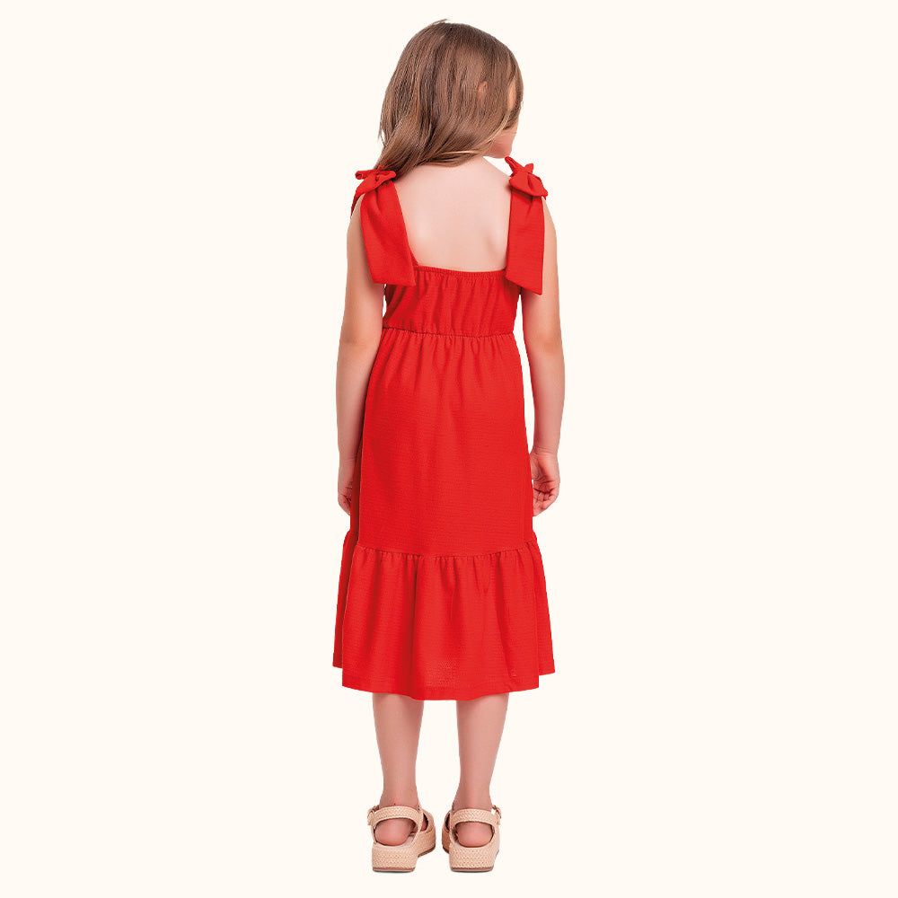 VESTIDO ALCA FLORENCE LASTEX BORD BUSTO VERMELHO