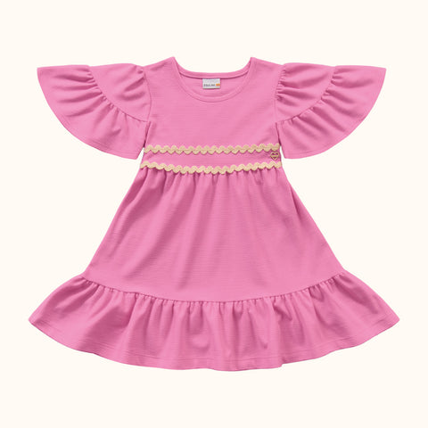 VESTIDO MC BAB DET RENDA BUSTO FAVO ROSA