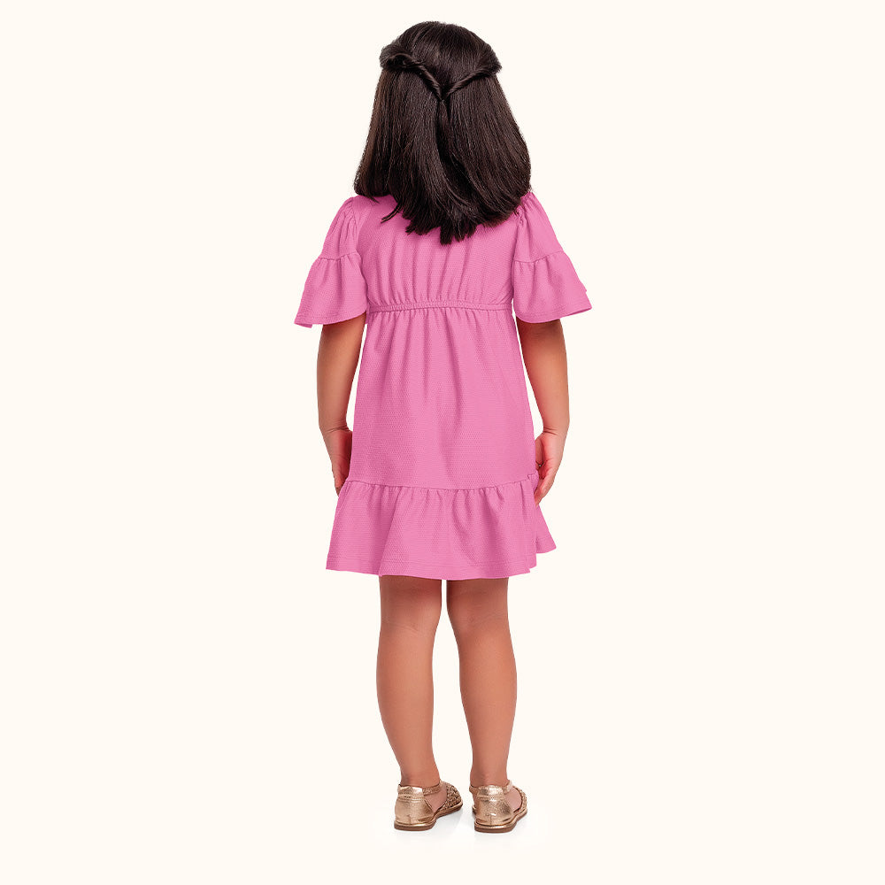 VESTIDO MC BAB DET RENDA BUSTO FAVO ROSA