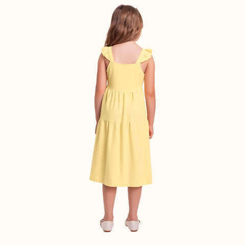 VESTIDO ALCA BAB MALHA FLORENCE AMARELO