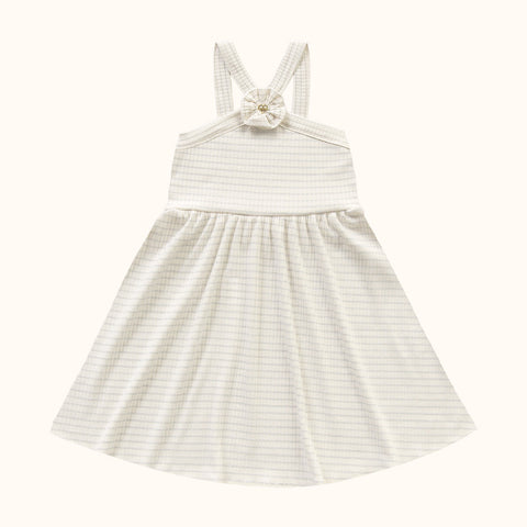 VESTIDO DET ALCA C AVIAM RIBANA LUREX CRU/PRATA