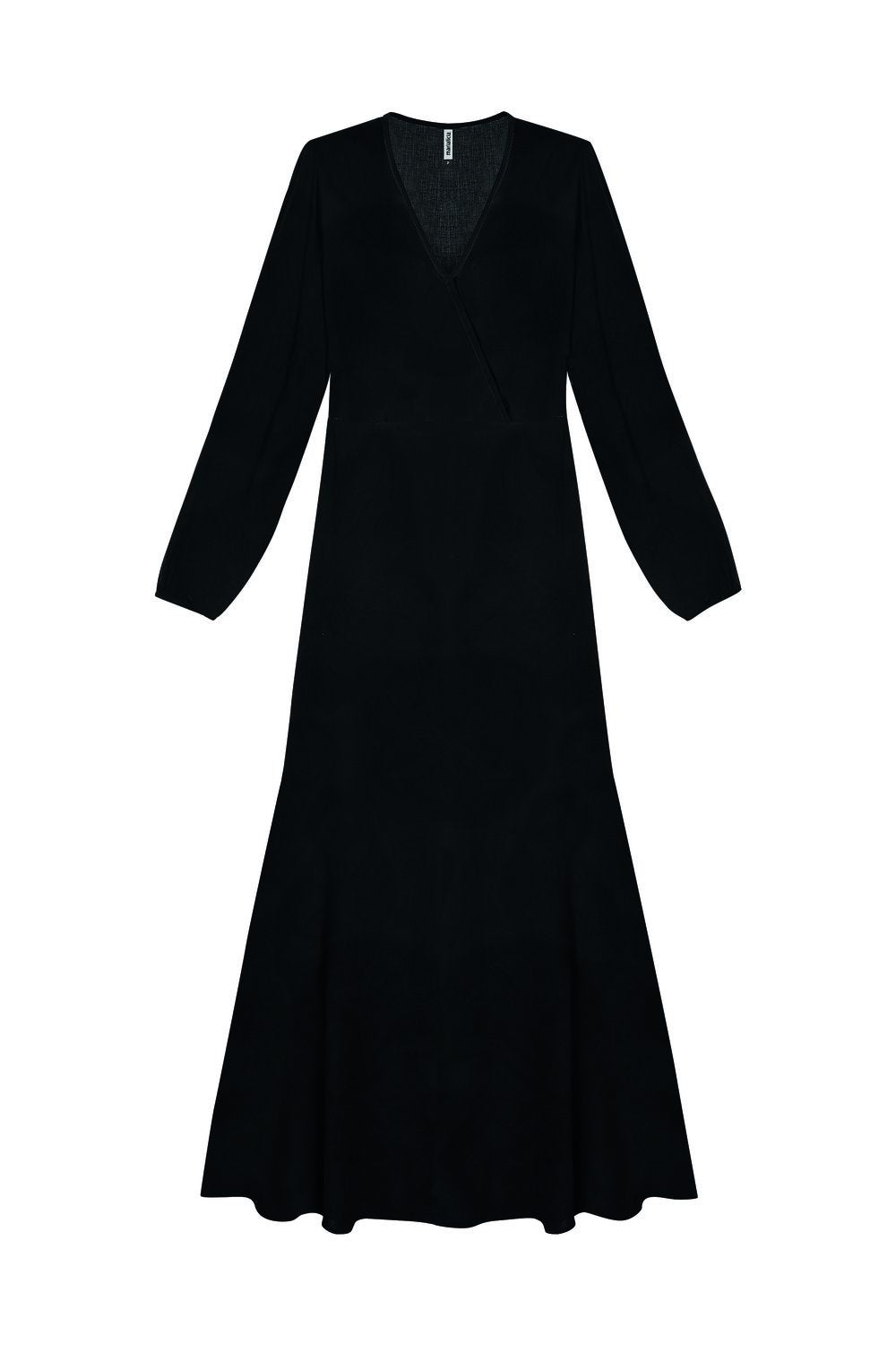VESTIDO ML LONGO EM VISCOSE PRETO