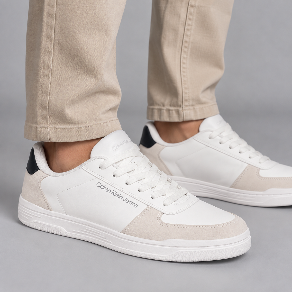 TENIS CKJ MAS COURT CALVIN KLEIN JEANS BRANCO