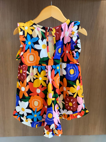 MACAQUINHO FEM MALHA FLORIA FABULA ESTAMPADO