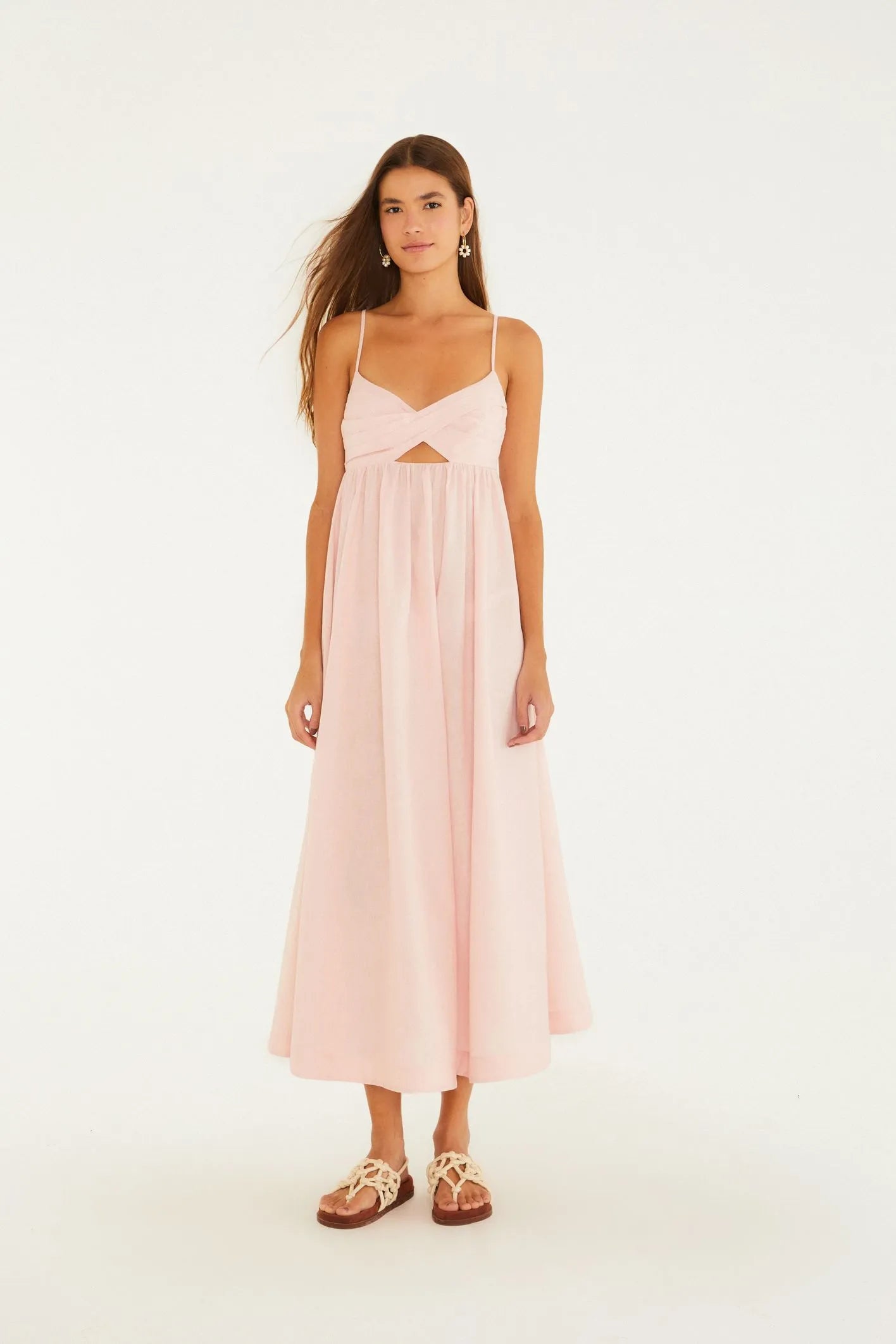VESTIDO CROPPED PREGAS FARM ROSA