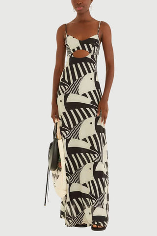 VESTIDO TULE CROPPED TUCA LEGAL FARM PRETO/OFF WHITE